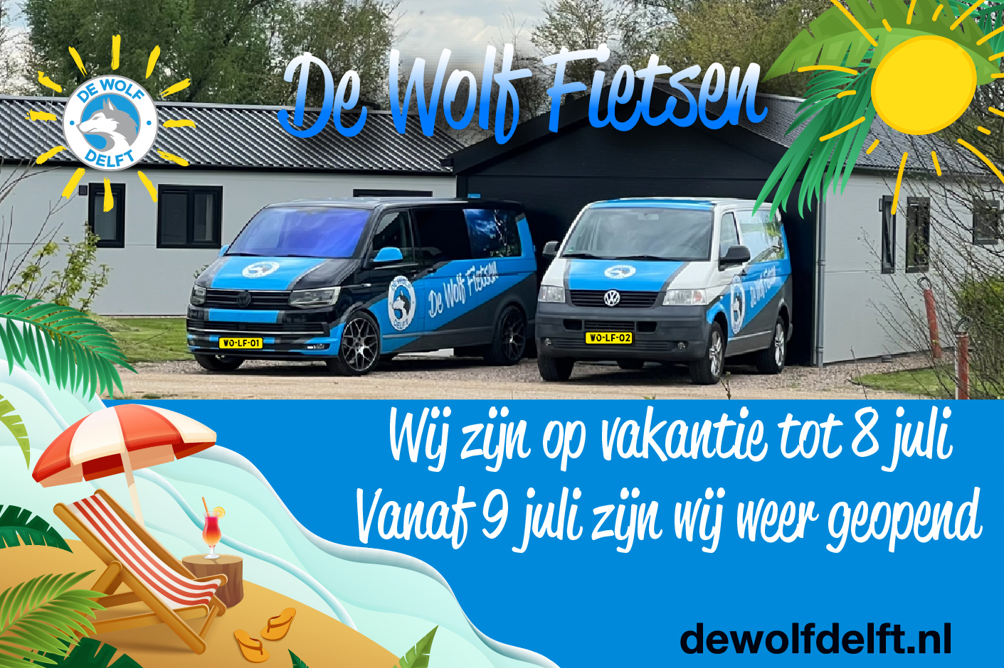 De Wolf fietsen met zomer vakantie