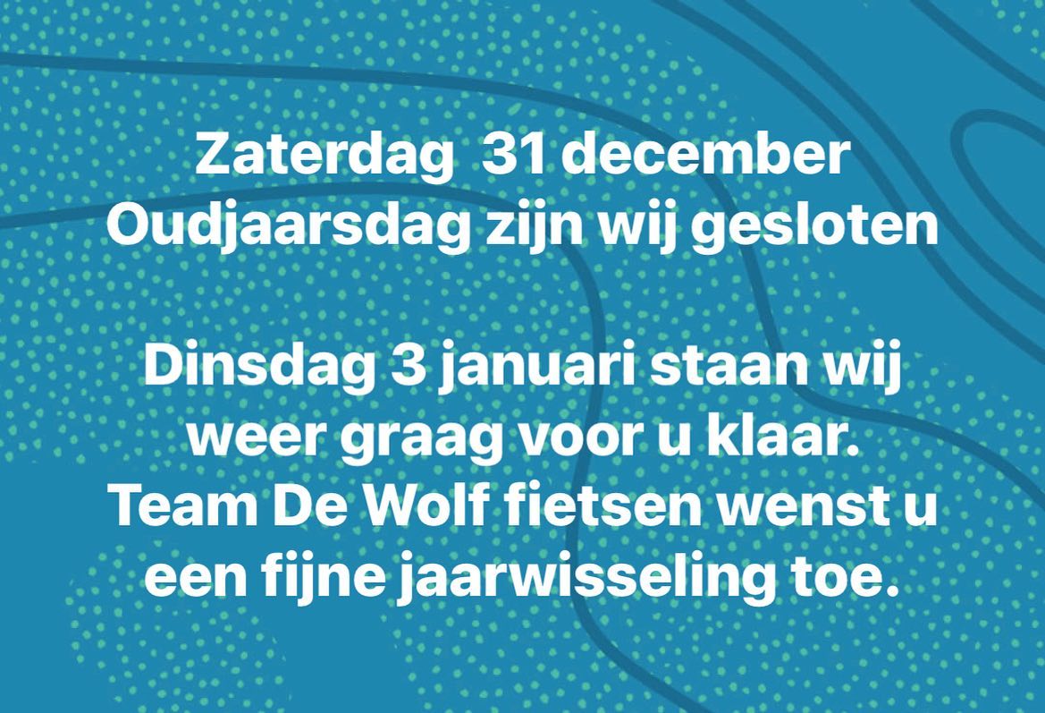 Oudjaarsdag gesloten