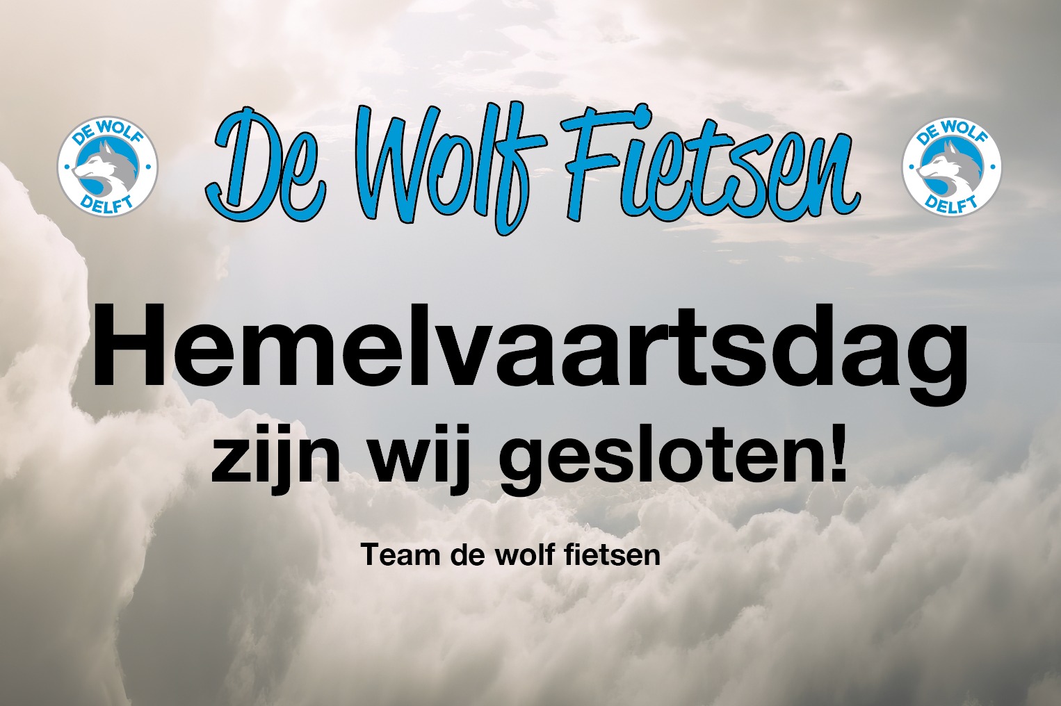 Hemelvaartsdag GESLOTEN