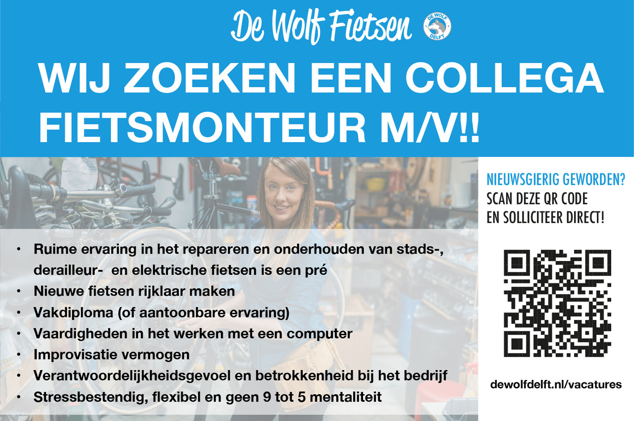 Fiets monteur gezocht