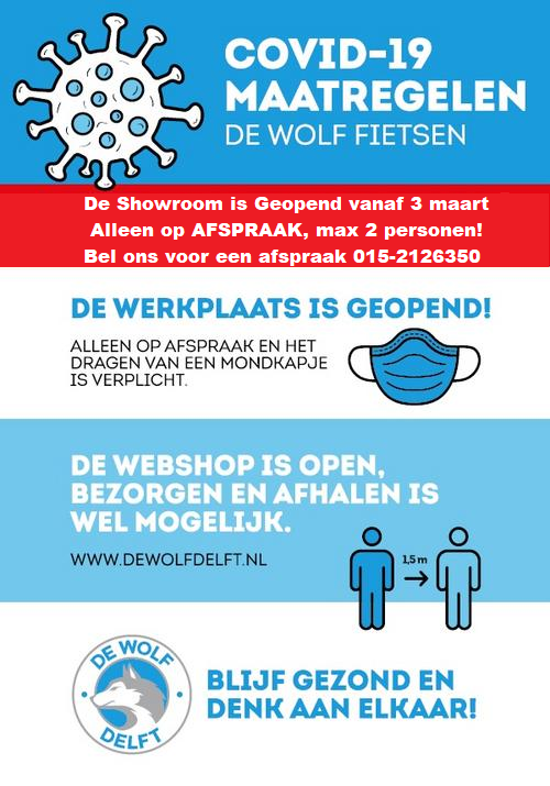 Coronavirus Maatregelen bij De Wolf fietsen