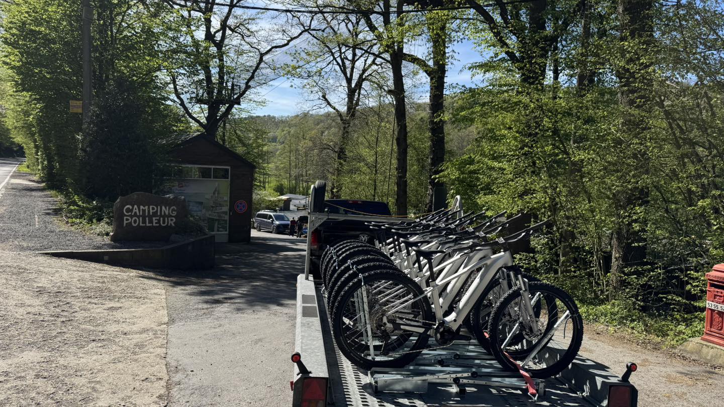 Nieuwe mountainbikes leveren bij Camping Polleur