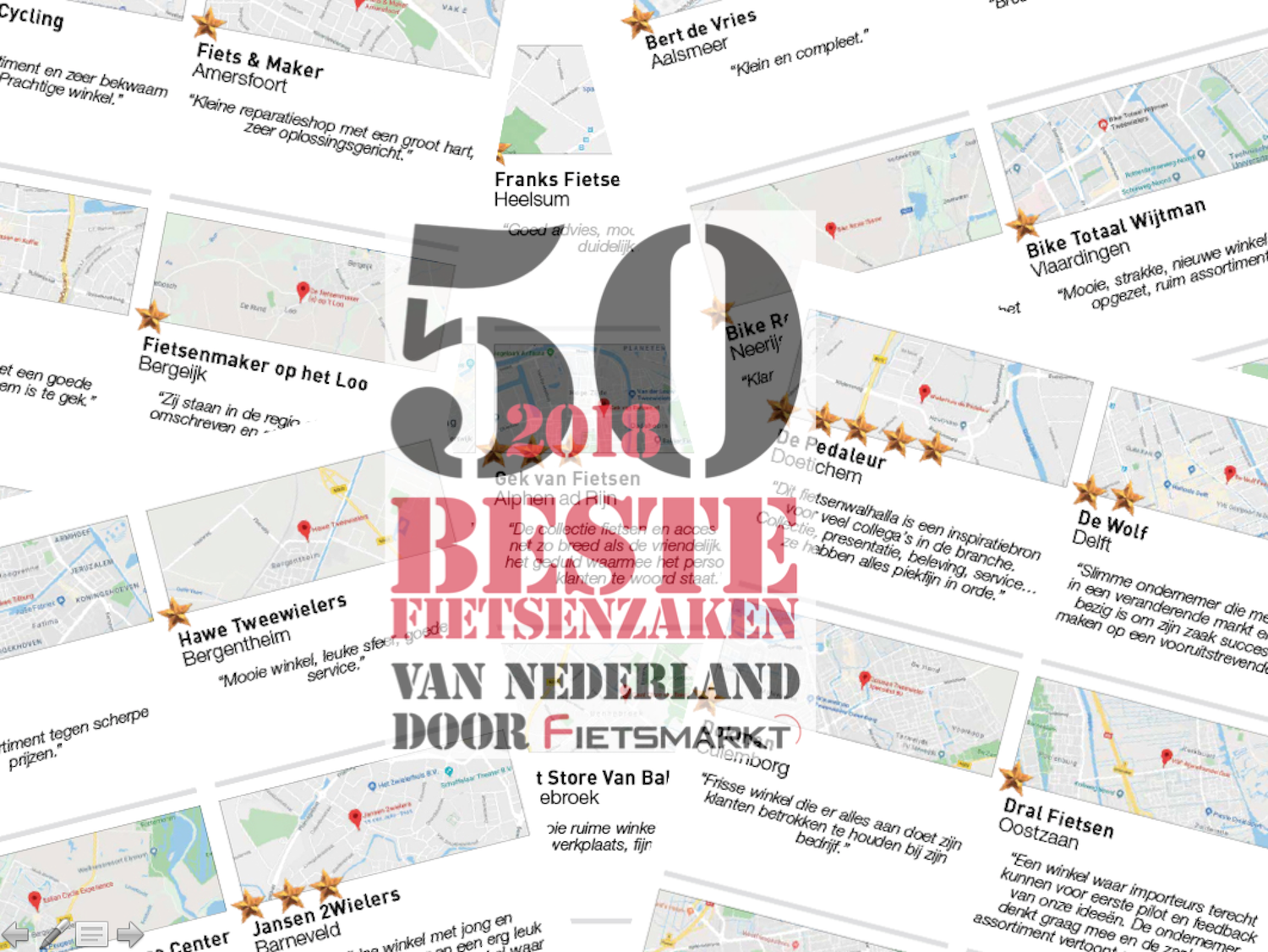 De Wolf fietsen is Verkozen tot 1 van DE BESTE 50 fietsenwinkels van Nederland